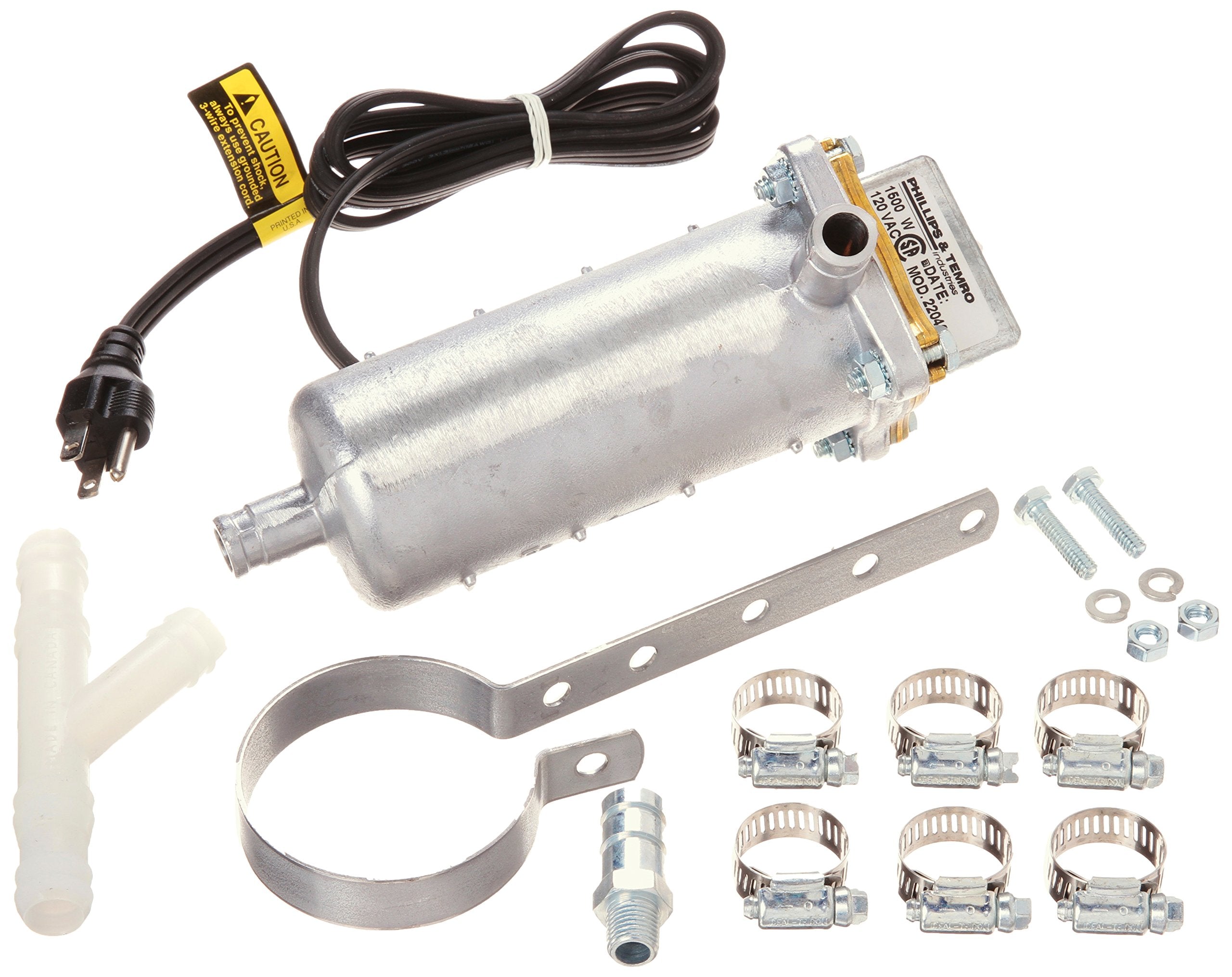 Zerostart 2204037 Circulation Heater, 5/8 Diameter Inlet/Outlet | Csa Certified | 120 Volts | 1500 Watts