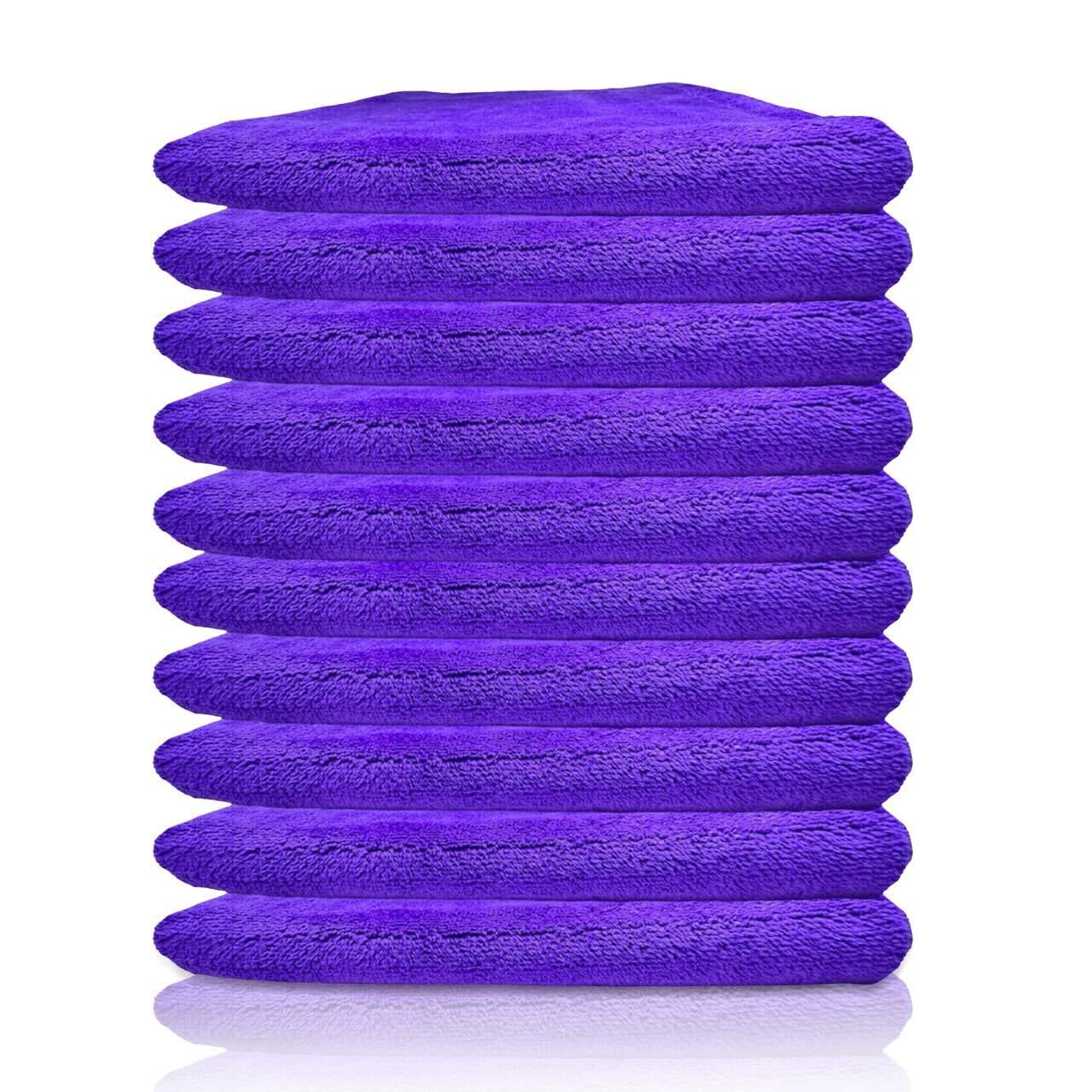 Paks Edgeless Microfiber Towels For Cars - 16X16 Absorbent Microfiber Car Towels For Kitchen & Detail Towels - 10-Pack Lintless Plush Microfiber Towels For Cars - Microfiber Towels For Cars Detailing