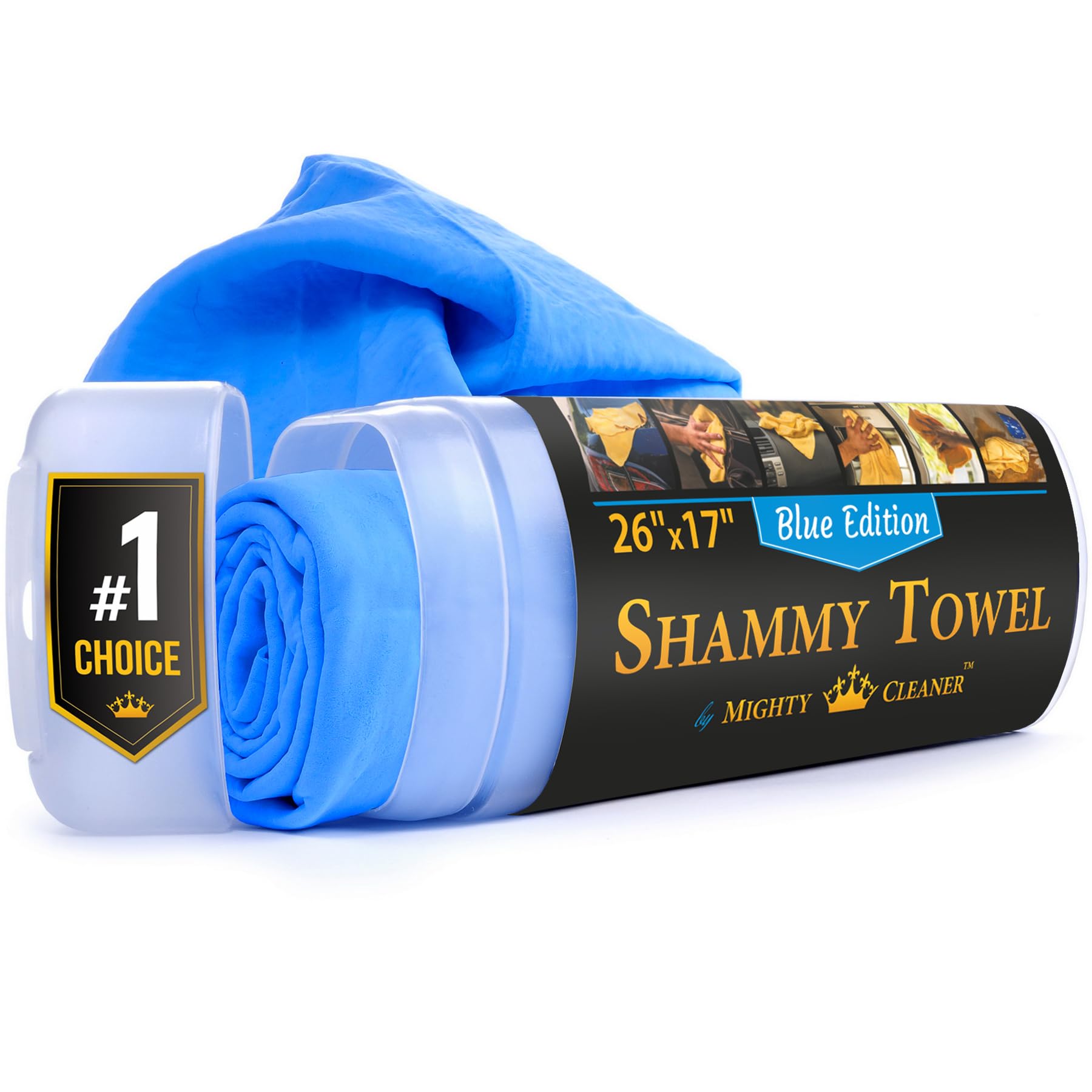 Premium Shammy Cloth For Car Drying - 26”X17” - Super Absorbent Chamois Towel For Car - Scratch-Free, Reusable & Soft