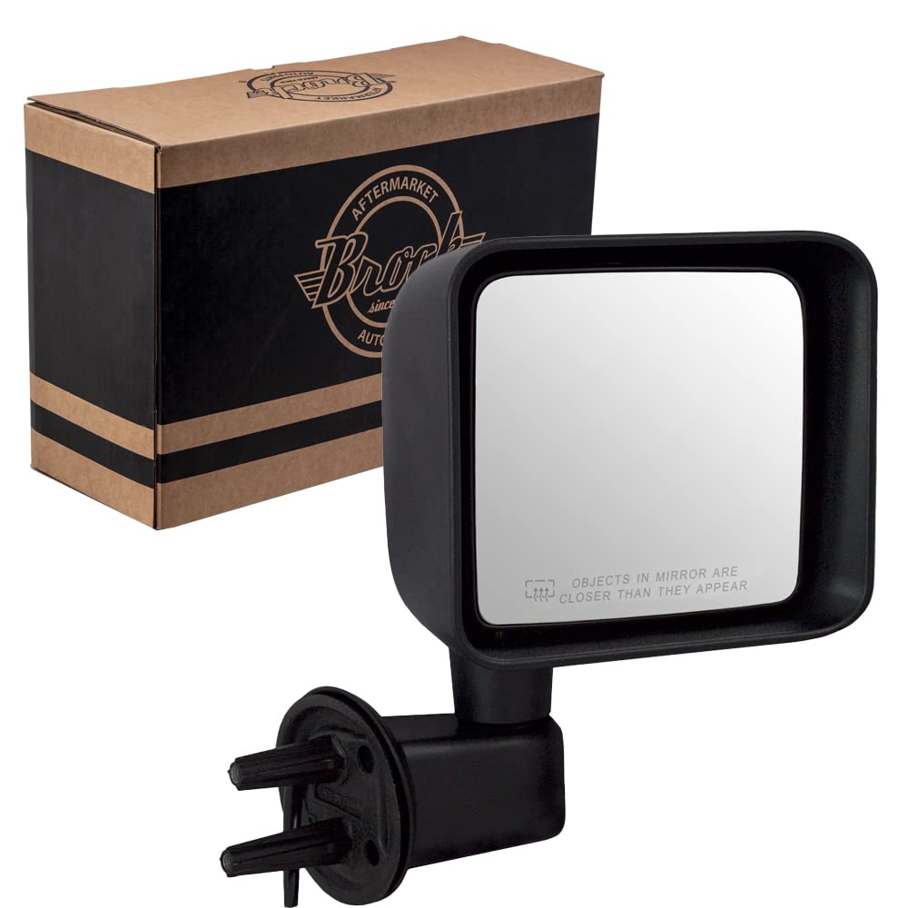 Replacement Passenger Power Side View Mirror Heated Textured Compatible With 2015-2017 Wrangler 2018 Wrangler Jk 68249846Ad