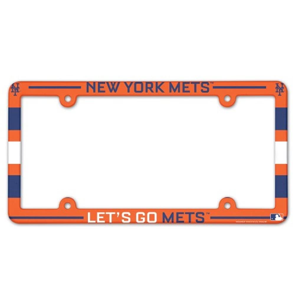 New York Mets Official Mlb 12X6 Plastic License Plate Frame By Wincraft