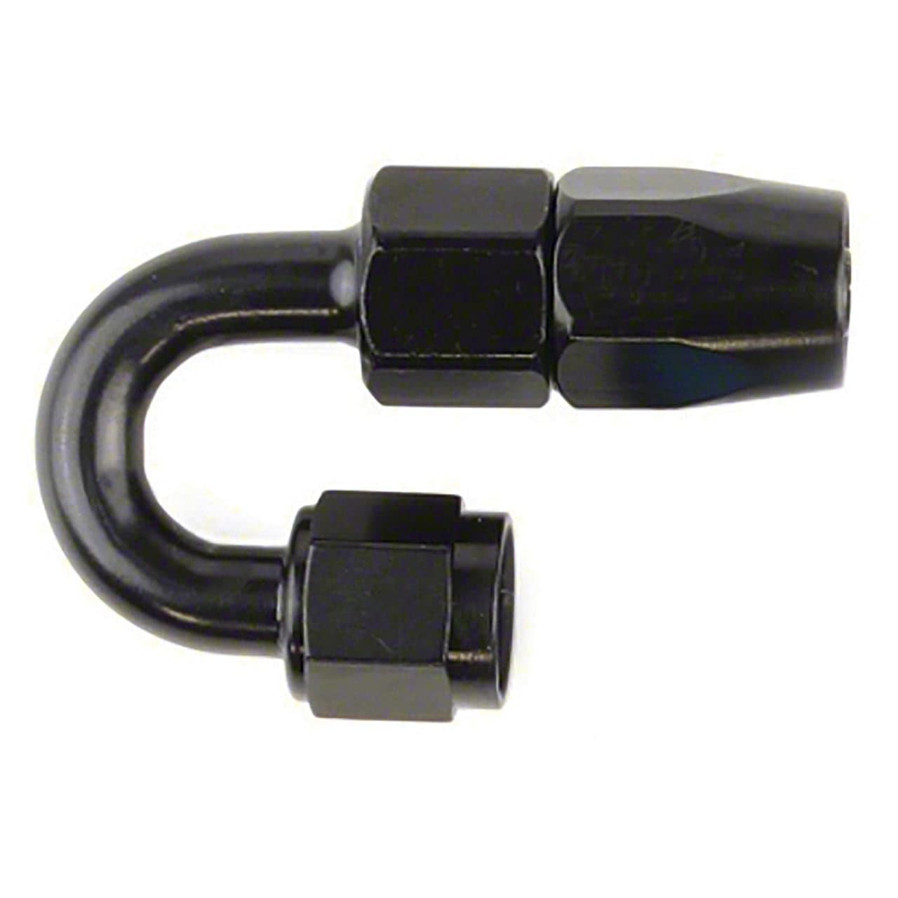 -6An X 180 Blk Push-On Hose End