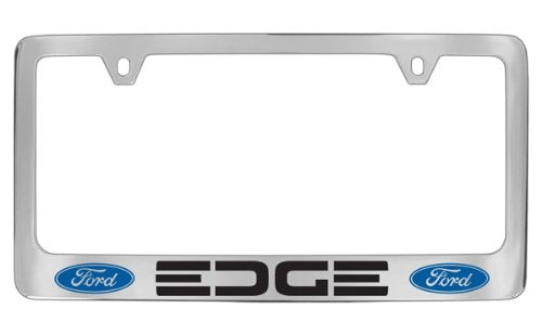 Ford Edge License Plate Frame (2 Hole/Brass, Chrome/Wide)
