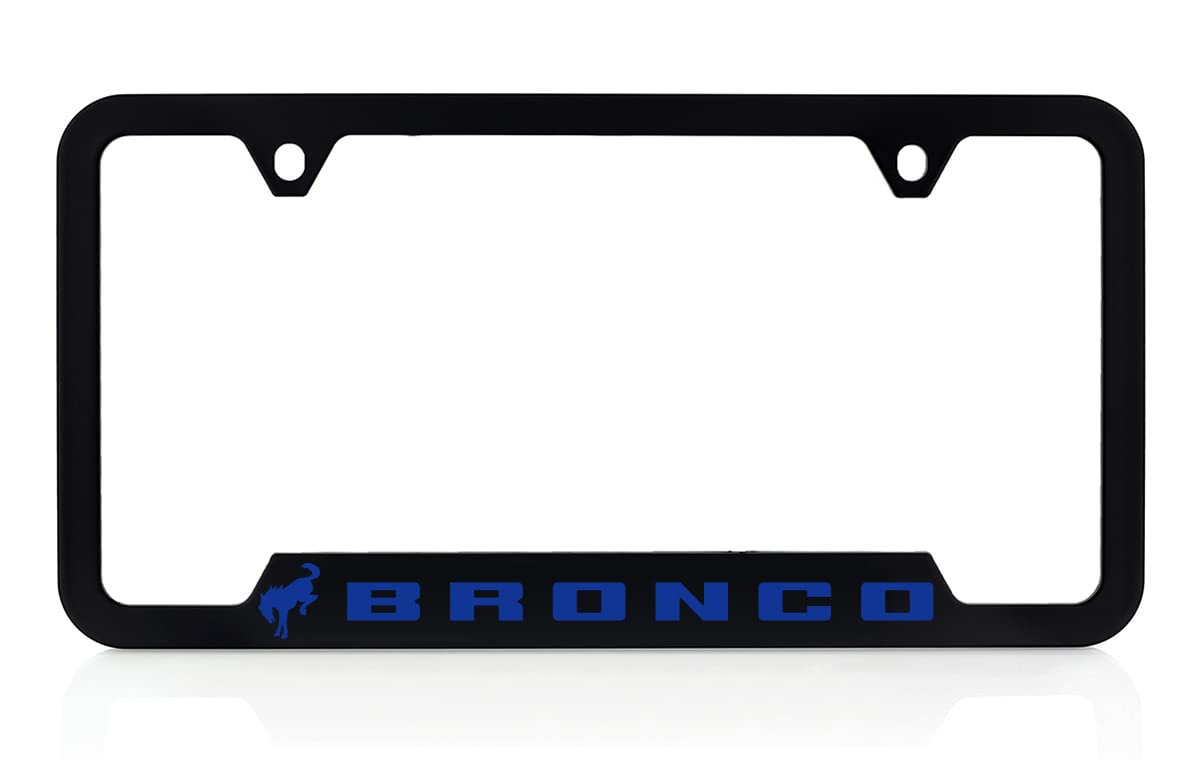 Ford Bronco Uv Printed License Plate Frame - Velocity Blue