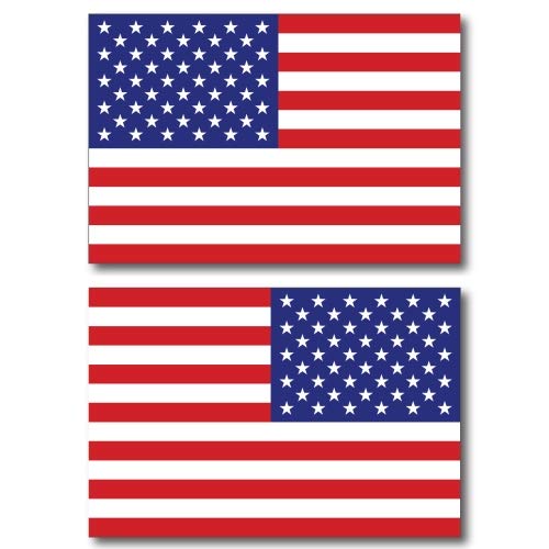 Magnet Me Up American Flag Car Magnet Decals, Opposing 2 Pack, 4X6 Inches, Heavy Duty Automotive Magnet For Car Truck Suv