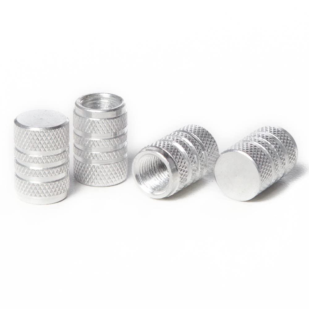 Circuit Performance Vc1 Series Silver Aluminum Valve Stem Caps (Set Of 4)