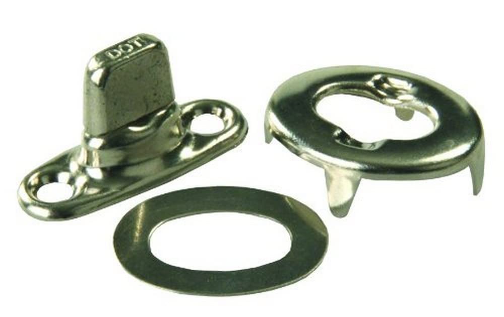 Jr Products 81595 Turn Button Assembly Silver Chrome, 3/4