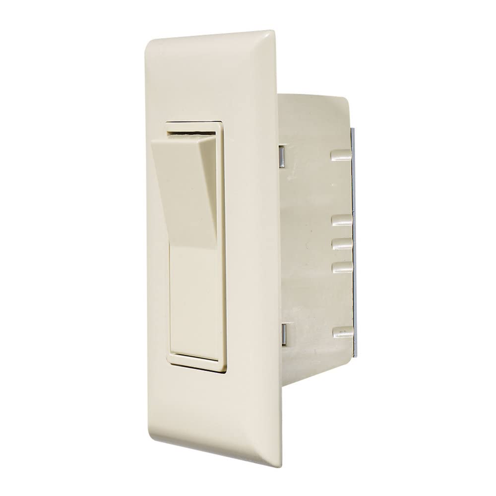 Rv Designer S843, Self Contained Contemporary Touch Switch With Cover Plate, Speedwire, Ivory, Ac Electrical