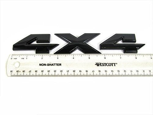 1 Oem Black 4X4 Emblem Badge 3D 4 X 4 Emblem Nameplate Decal Compatible With 1500 2500 3500 Flat Letter 2009-2018 (Black)