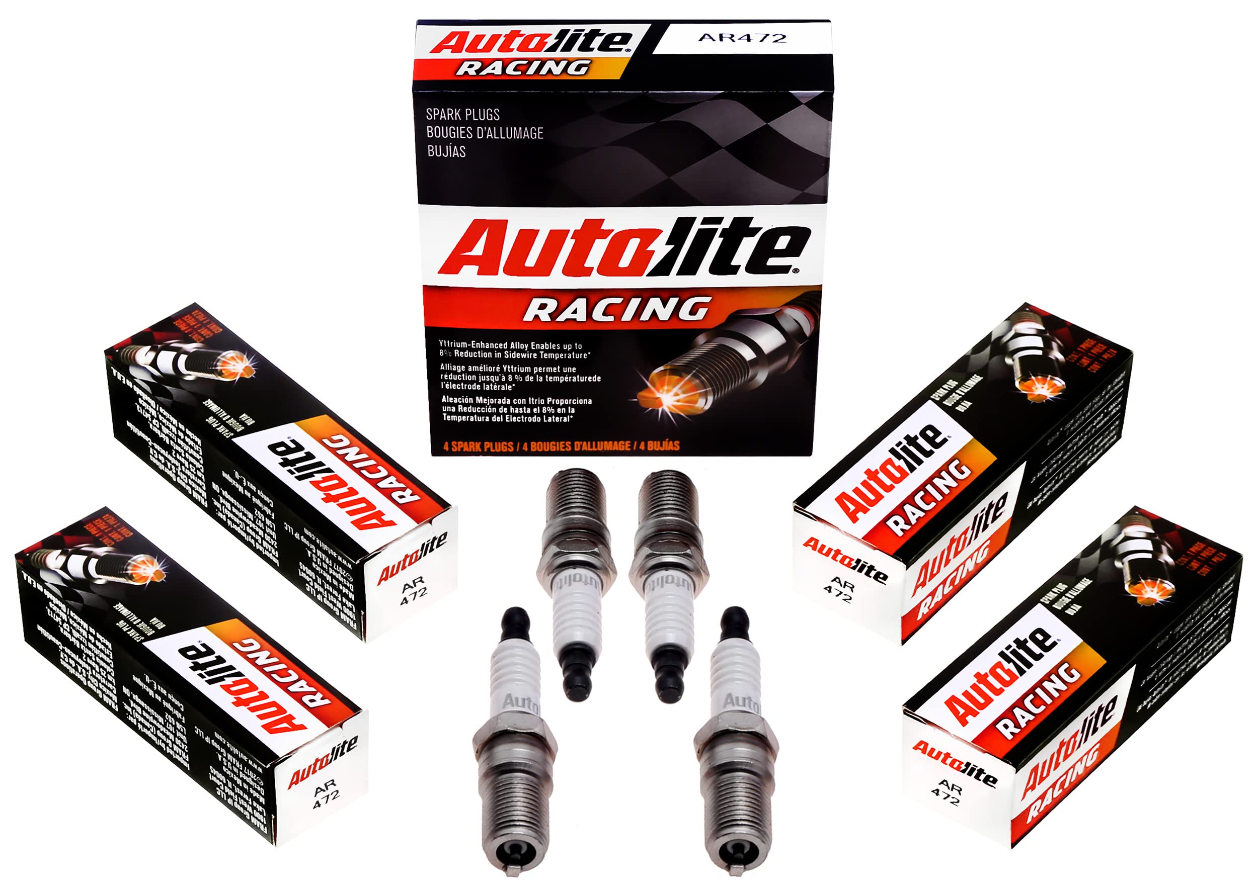 Autolite Ar472-4Pk High Performance Racing Non-Resistor Spark Plug, 4 Pack