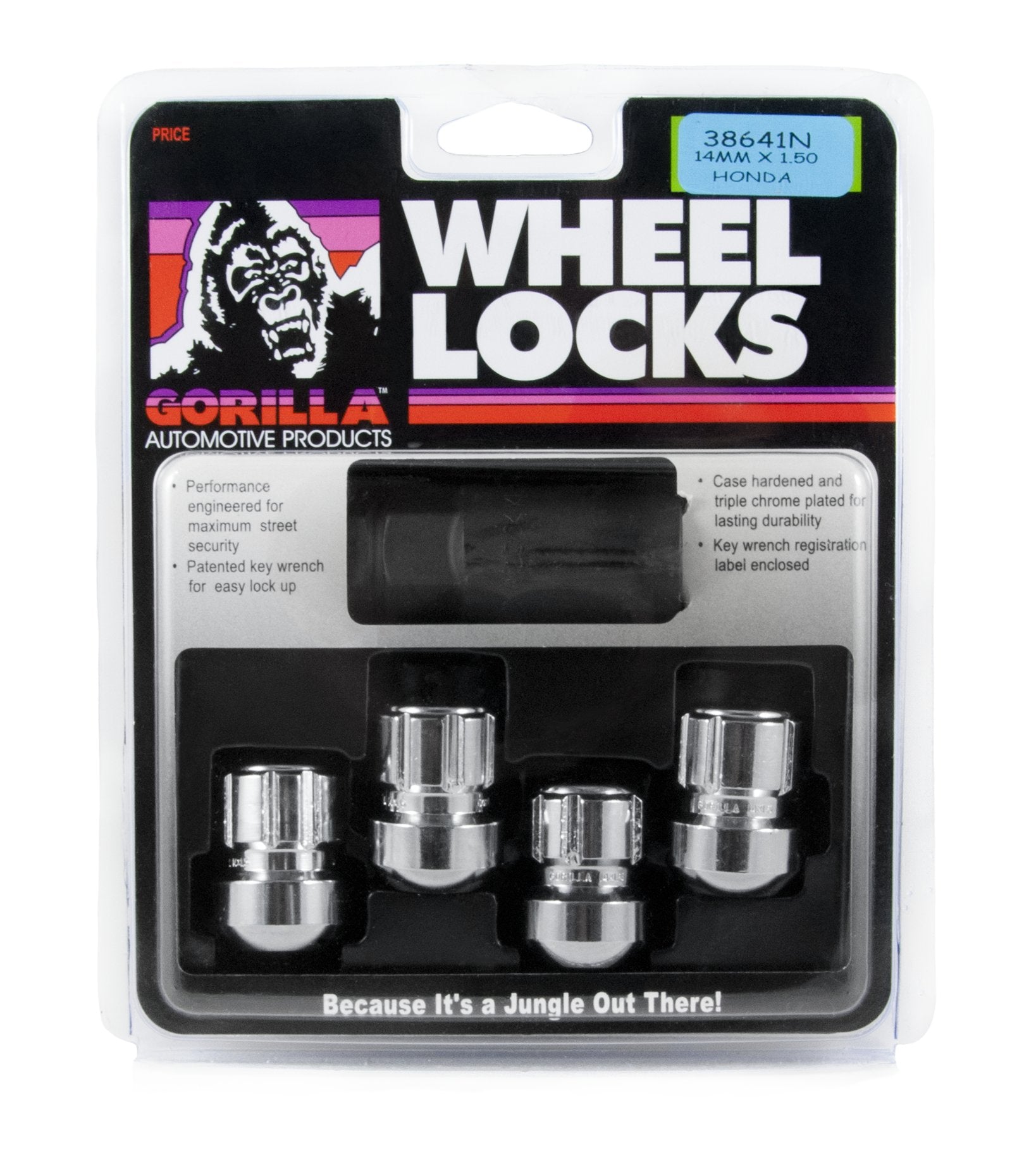 Gorilla Automotive 38641N Chrome Honda/Acura Ball Seat Wheel Locks (14Mm X 1.50 Thread Size)