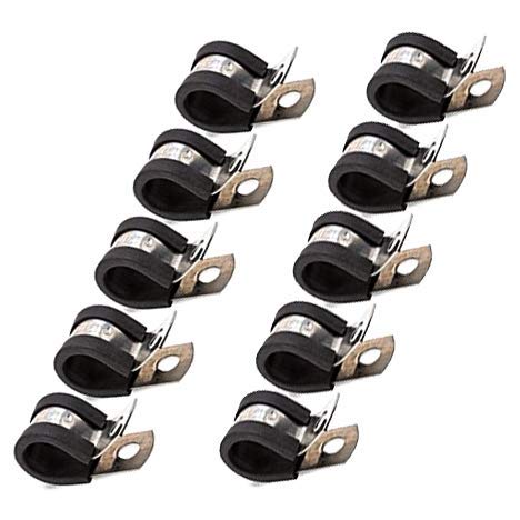 3/4 Fuel Line Tubing Mounting Clamps 304 Stainless Steel Cable Clamp Hardware Rubber Cushioned Insulated Metal Clamp Tube Holder For Tube Pipe Or Wire Cord Installation Pack Of 10 Pcs