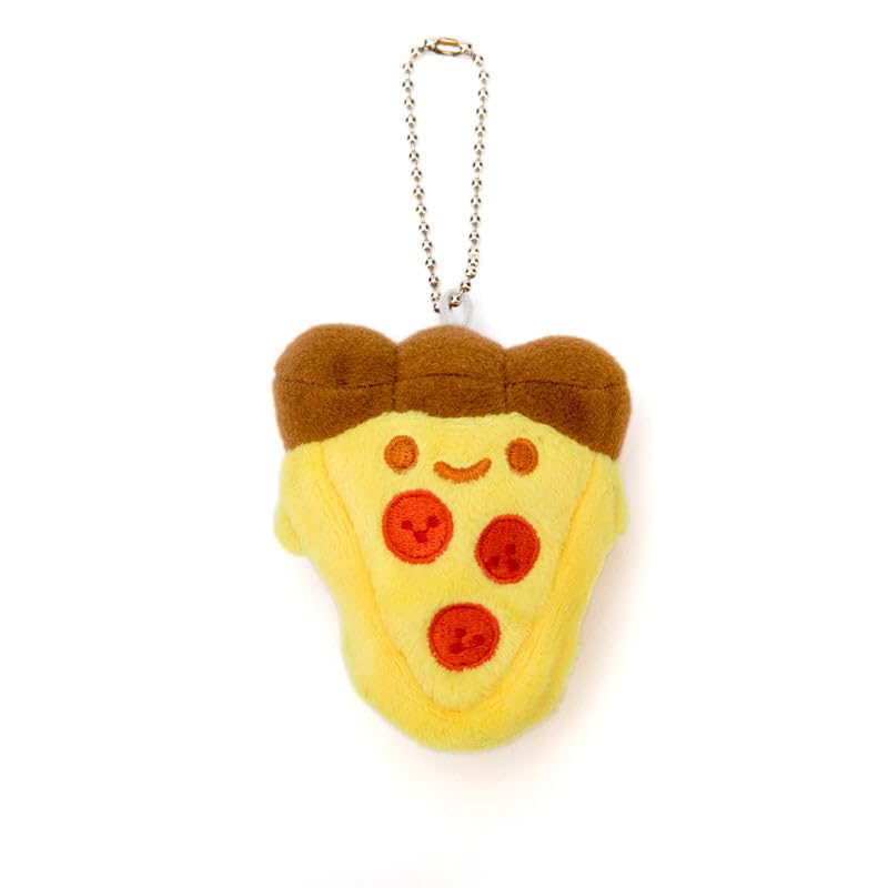 100% Soft Pizza Plush Charm Keychain