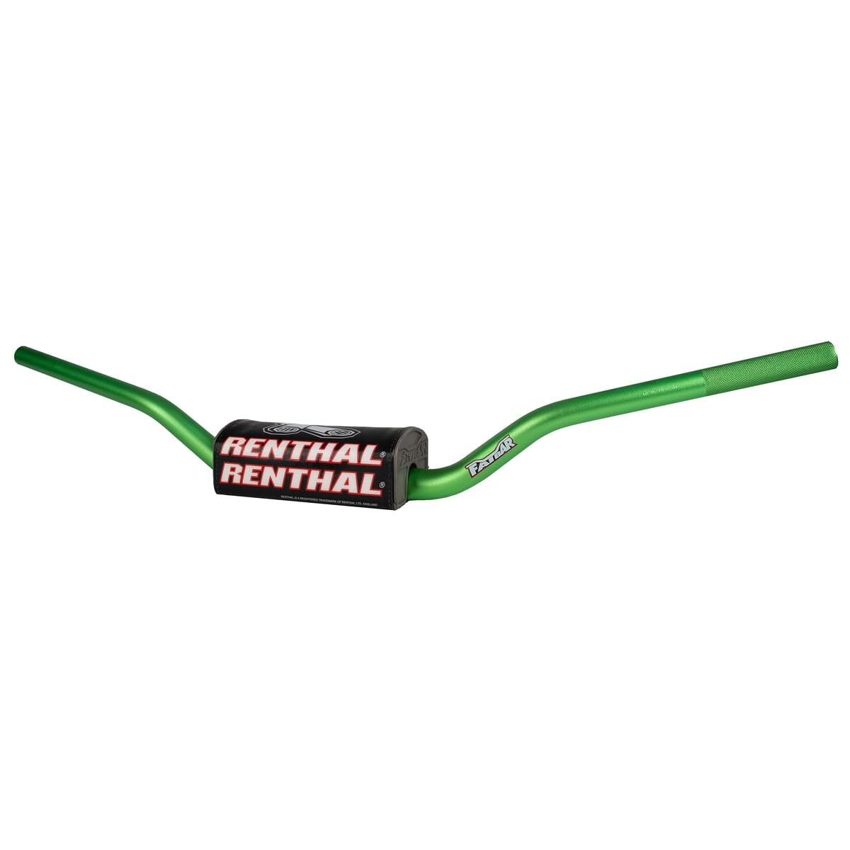 Renthal 604-01-Gn Fatbar Rc/Hon Crf 04-18 Kaw Kx/Kxf 2006-20 Green 1 1/8/28.6Mm Mx/Enduro Handlebar