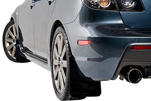 Rally Armor Mf9-Bas-Blk Black Mud Flap With Logo (2004-2009 Mazda3/Speed 3), 1 Pack
