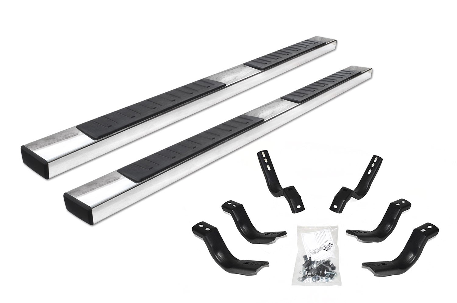 Go Rhino 6 Oe Xtreme Ii Sidesteps & Brackets | Stainless Steel, Polished | 6862409787Ps | Fits 2002 - 2008 Dodge Ram 1500 Quad Cab Pickup; 2003 - 2009 Dodge Ram 2500, 3500 Quad Cab Pickup