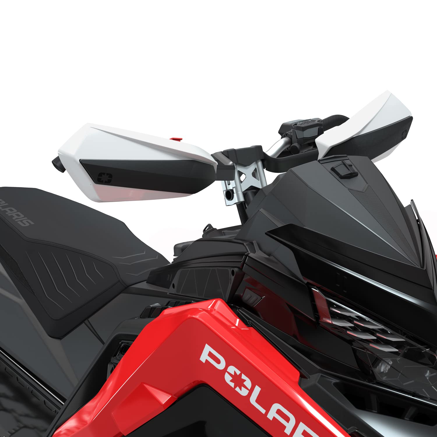 Polaris Snowmobile Matryx Defend Handguards, Pair, White Lightning, For Specific Switchback Assault 146, Switchback Xc 146, Indy Adventure 137, Indy Xc 137, Indy Vr1 129 Models And More - 2884616-599