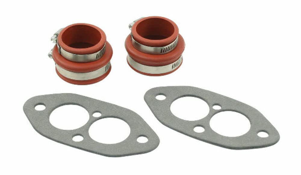 Dual Port Intake Installation Kit, Rubber, Red Boots, Compatible With Dune Buggy
