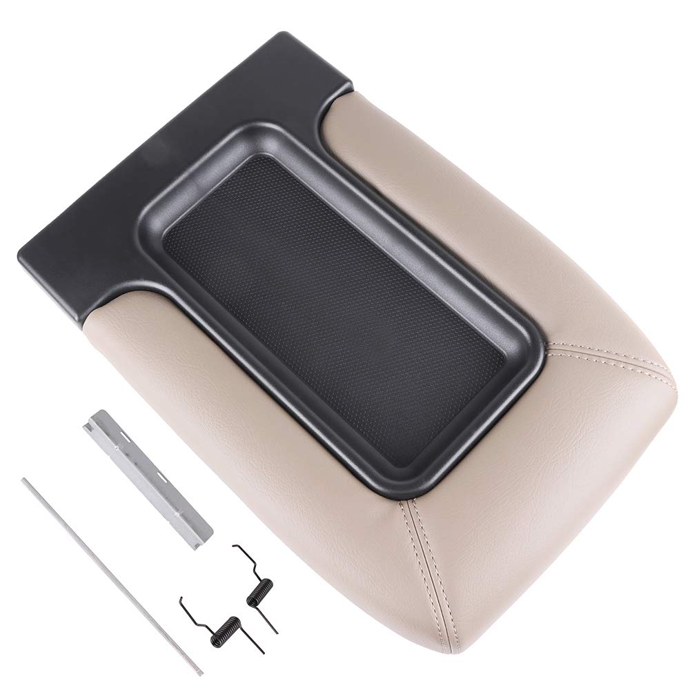 Ocpty Center Console Lid Cover Armrest Kit Compatible For Cadillac For Chevrolet For Gmc Pickup Truck For Suburban For Tahoe For Silverado Sierra For Yukon Xl Replaces 19127364 (Tan)