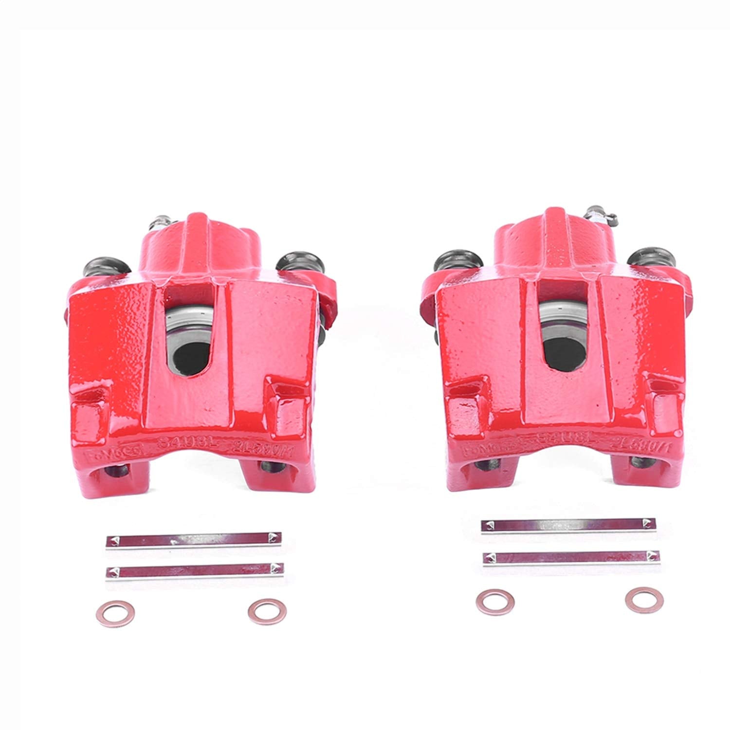 Power Stop Rear S4850 Pair Of High-Temp Red Powder Coated Calipers For Ford Crown Victoria, Ford Ranger, Lincoln Town Car, Mercury Grand Marquis, Mercury Marauder [Model Specific]