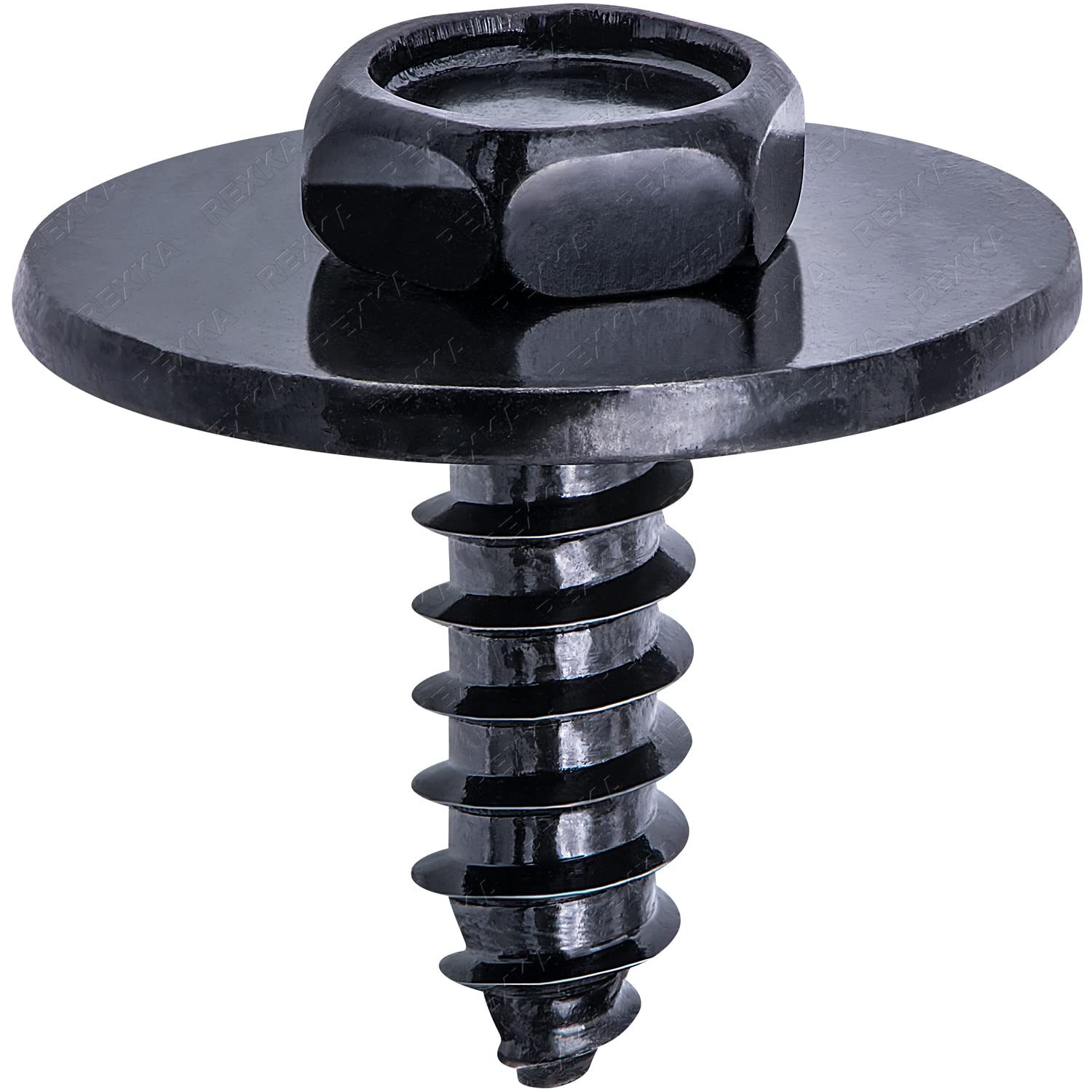 Rexka 30 Pcs M4.8-1.61 X 16Mm Hex Head Sems Screws For Bmw Wheel Arch Trim Underfloor Coating Rear Trim Cover Underhood Shield 07147129160 E46 E60 E63 E66 E70 E82 E83 E90 07-14-7-129-160