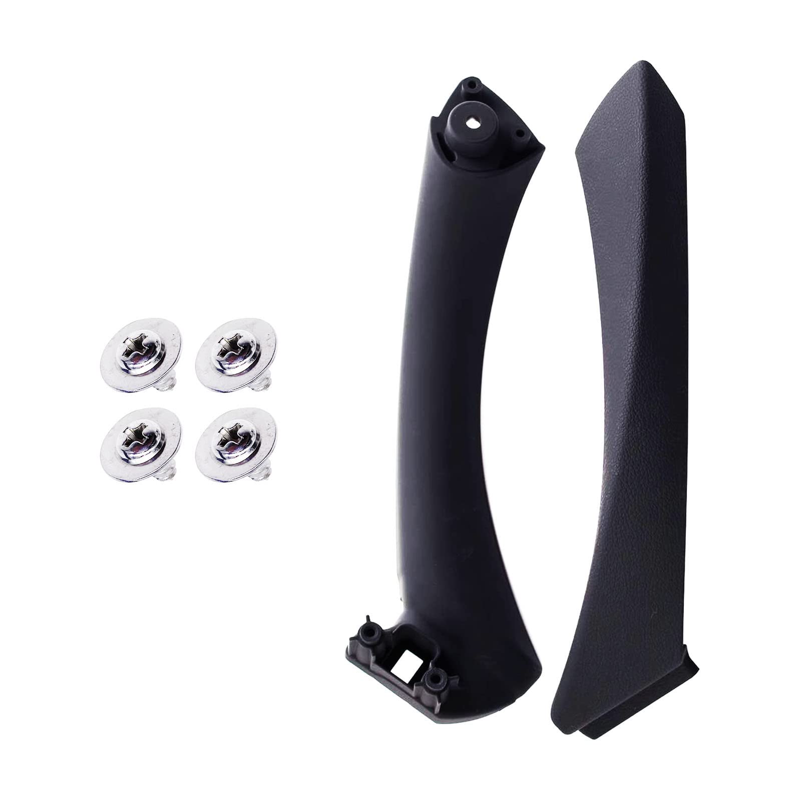 Shsbscar E90 Left Side Door Pull Replacement, Fit For Bmw E90 E91 320 323 325 328 330 335 3 Series, Door Handle Replacement Kit,Outer Cover+Left Rear Passenger Side Door Clasp Handle