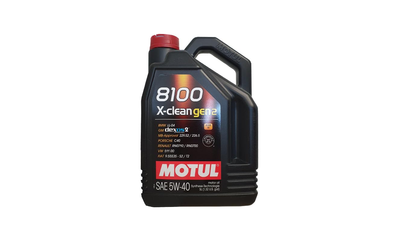 Motul 5L Synthetic Engine Oil 8100 X-Clean Gen 2 5W40