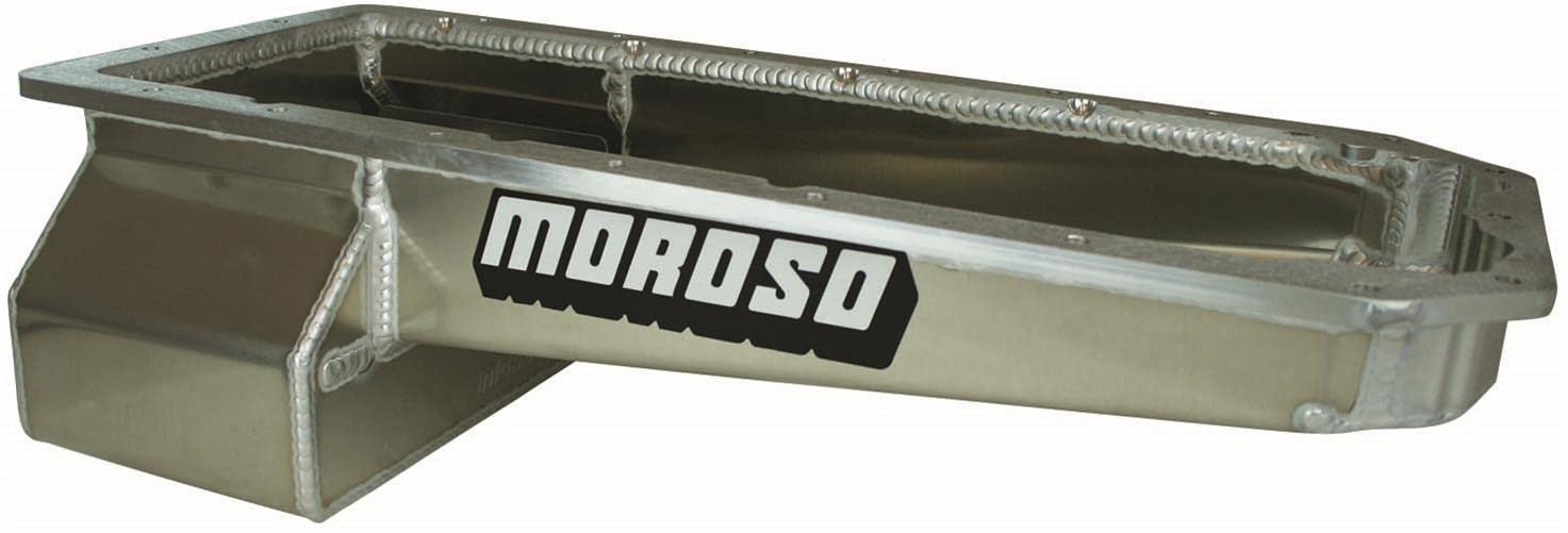 Moroso 21165 Aluminum Drag Race Oil Pan, Fits Chrysler Mopar 6.2L Gen 3 Supercharged Hellcat Hemi Engine, 6.25 Depth