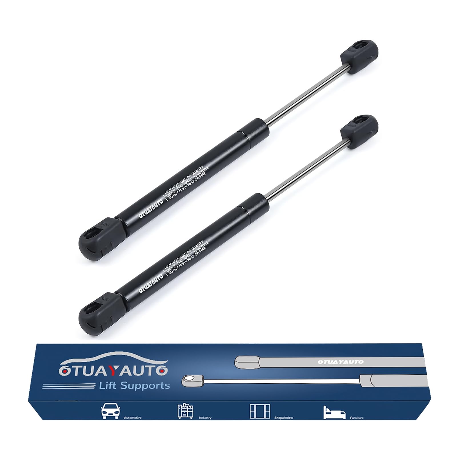 Otuayauto 10 Inch Gas Struts - 245N/55Lbs Universal Lift Support - Gas Shocks For Tool Box Shock, Truck Cap Strut, Hydraulic Door Hinge, Cabinet Gas Strut, Rv Door Strut