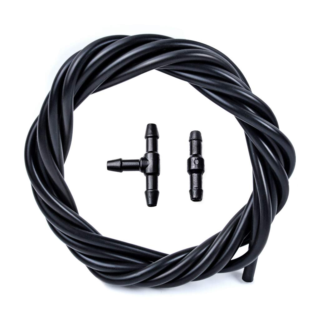 Otuayauto Windshield Washer Hose Kit, Universal Washer Fluid Hose With Hose Connector (3 Meters Length)