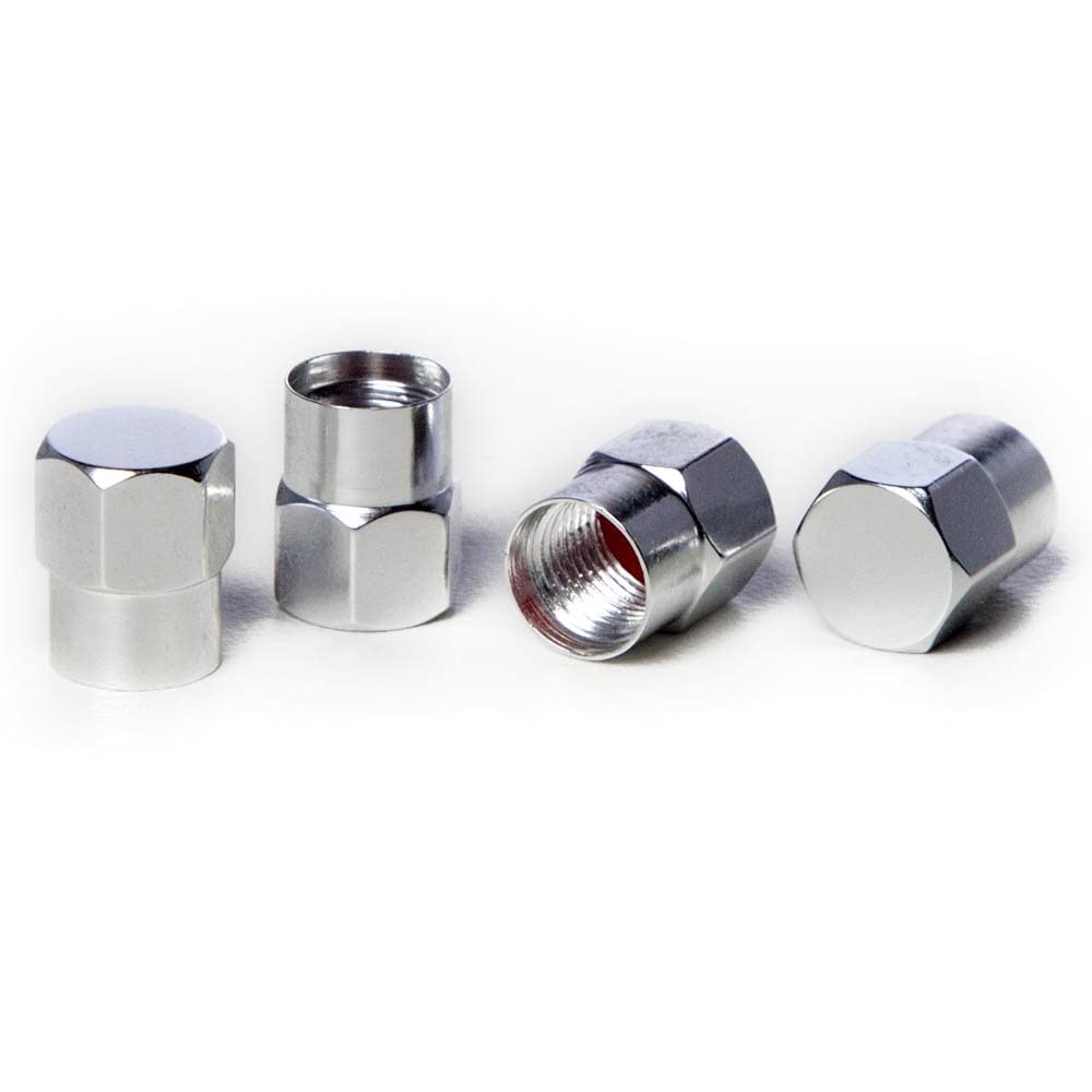 Circuit Performance Vc3 Series Silver Aluminum Valve Stem Caps (Set Of 4)
