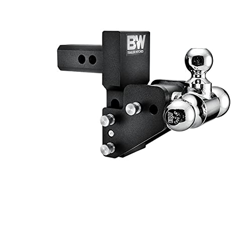 B&W Trailer Hitches MultiPro Tow & Stow, 2 Receiver, Tri-Ball, 10,000 GTW, 2.5 Drop, Black - TS10064BMP