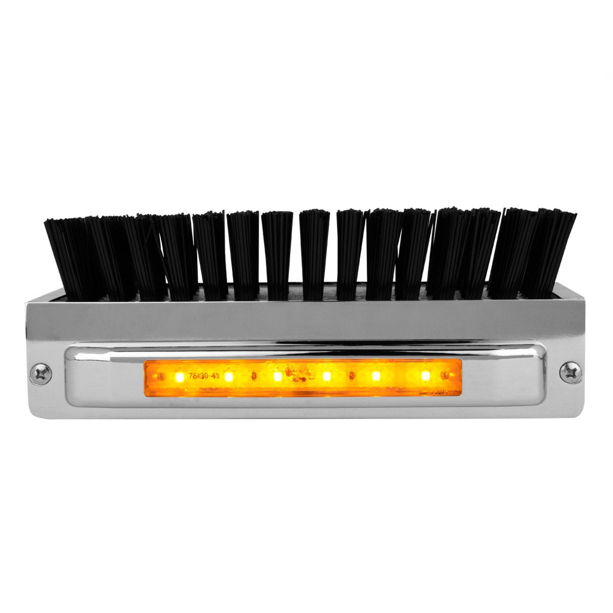 Gg Grand General Chrome Aluminum 7-1/2 (L) X 2-5/8 (H) X 3 (D) Boot Caddies, Black Brush W/Amber/Clear Led, 98981