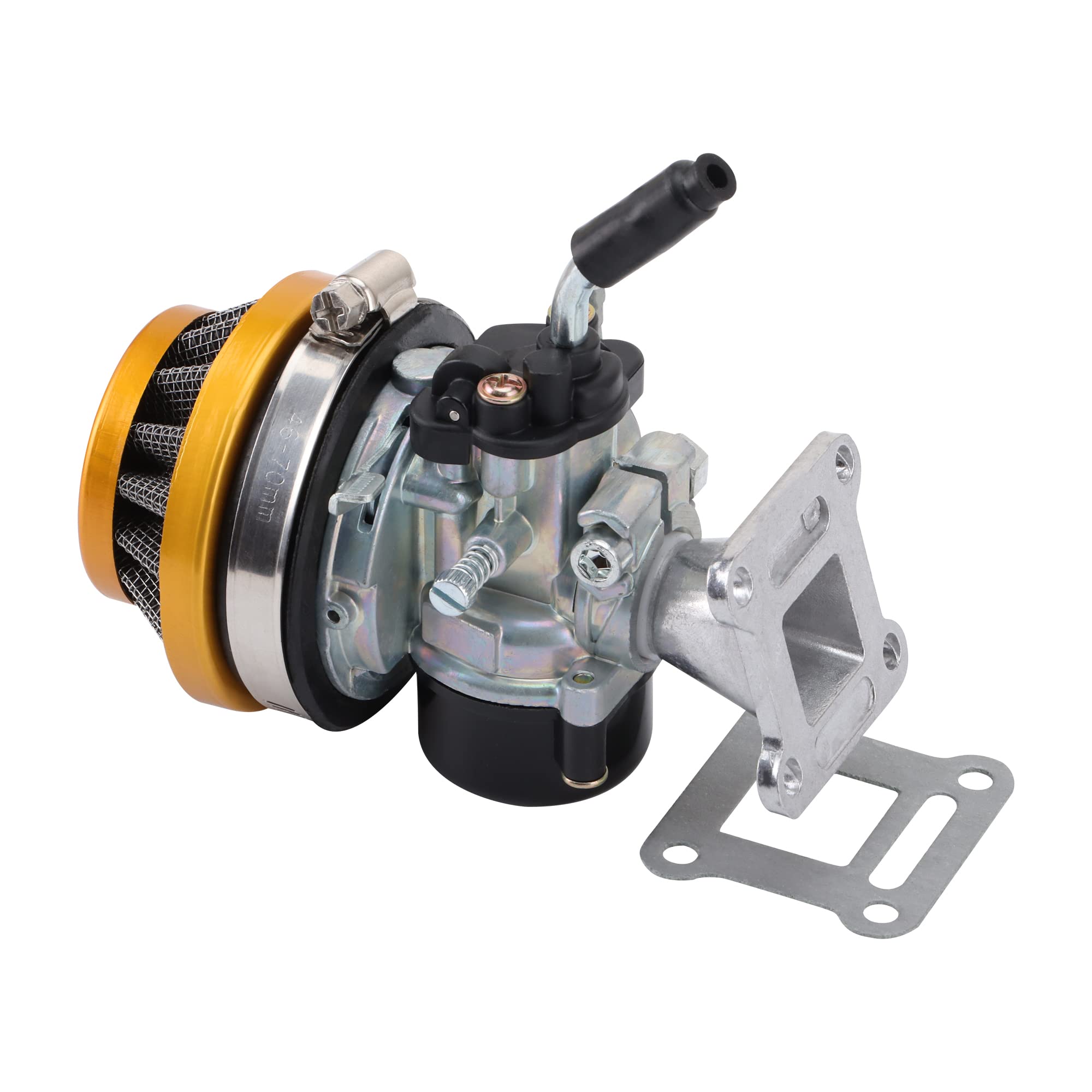 GOOFIT 19mm Carburetor with 58mm Air Filter for 2-Stroke 37cc-80cc Engine Motorized Bicycle, Scooter, ATV, Pocket Bike