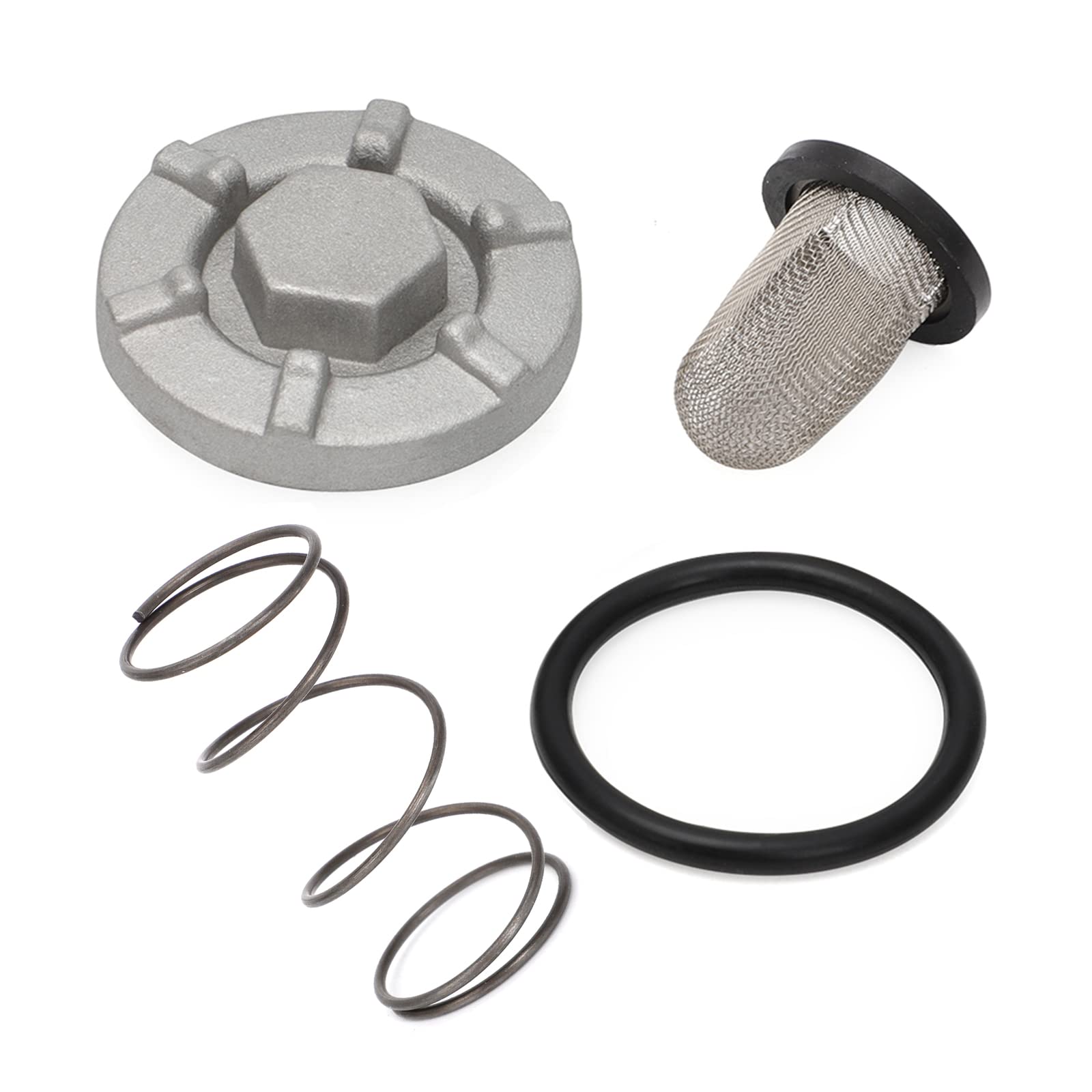 Alpha Rider Case Oil Drain Plug & Spring For Yamaha Warrior Raptor Wolverine Big Bear Yfm350 Yfm 350 Replace 4Hc-15351-00-00 90501-18576-00 With Oil Strainer Plug Cleaner (Replaces 51Y-13411-00-00)