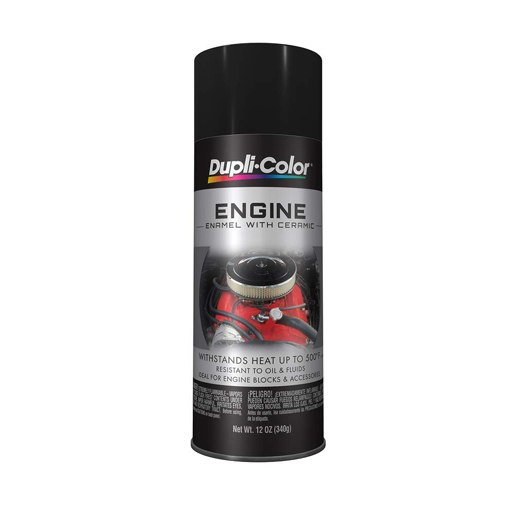 Dupli-Color (Ede163507 Ford Semi-Gloss Black Engine Enamel With Ceramic - 12 Oz. Aerosol, (Case Of 6)