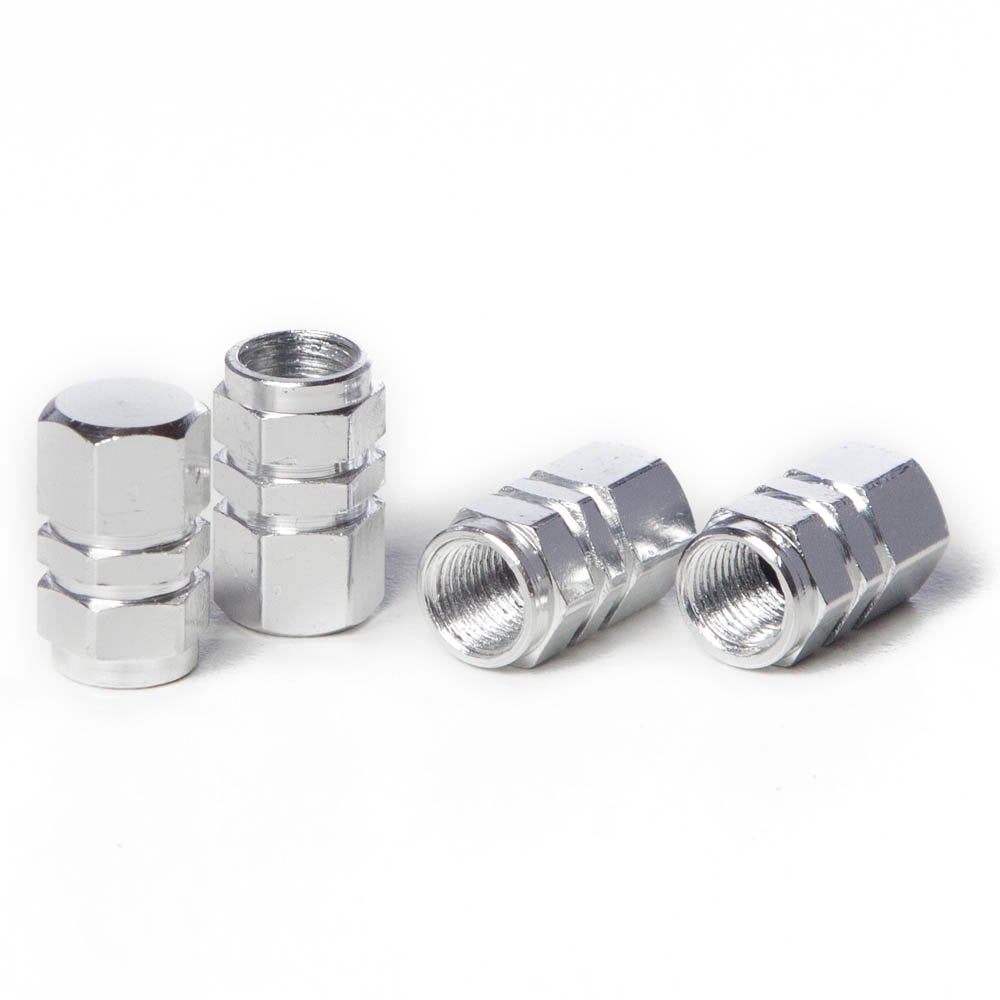 Circuit Performance Vc2 Series Silver Aluminum Valve Stem Caps (Set Of 4)