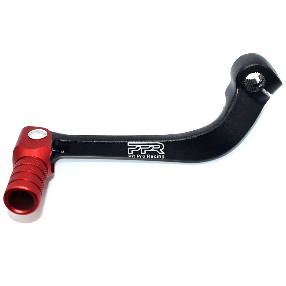 Gear Shift Lever, Rod Alloy Aluminium Gear Lever Fits For Motorcycle Bse Crf 110 Apollo Ttr 125 Motorcycle 50Cc 110Cc 250Cc Dirt Pit Bike(Black&Red)