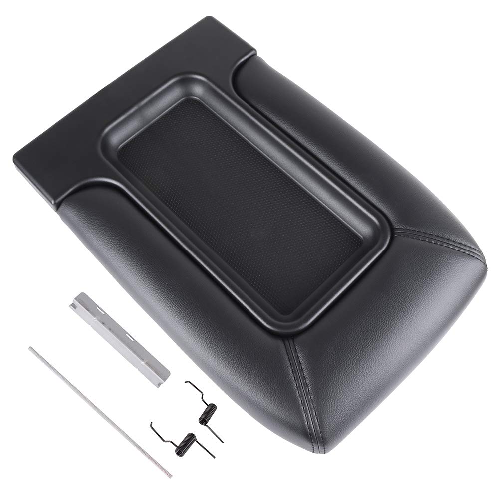 Ocpty Auto Center Console Lid Repair Kit For 2001 2002 2003 2004 2005 2006 2007 For Gmc Sierra Silverado(Black)