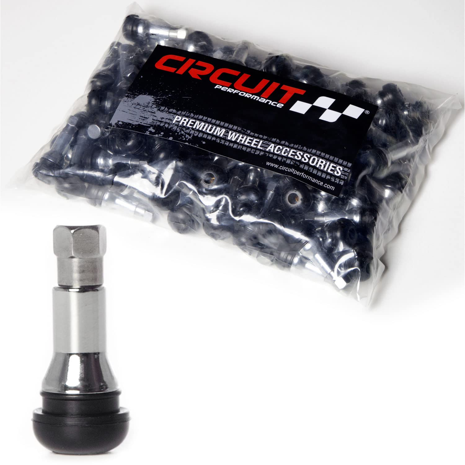 Circuit Performance Chrome Rubber Valve Stems Tr413 30Mm (100 Pieces)