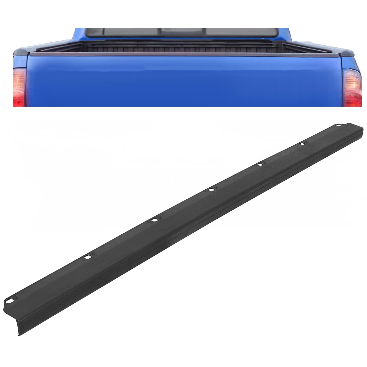 Ecotric Tailgate Molding Cap Cover Compatible With Toyota Tacoma 2005-2015 Replacement For 65717-04020 To1904100 Protector Spoiler Tailgate Upper Cover