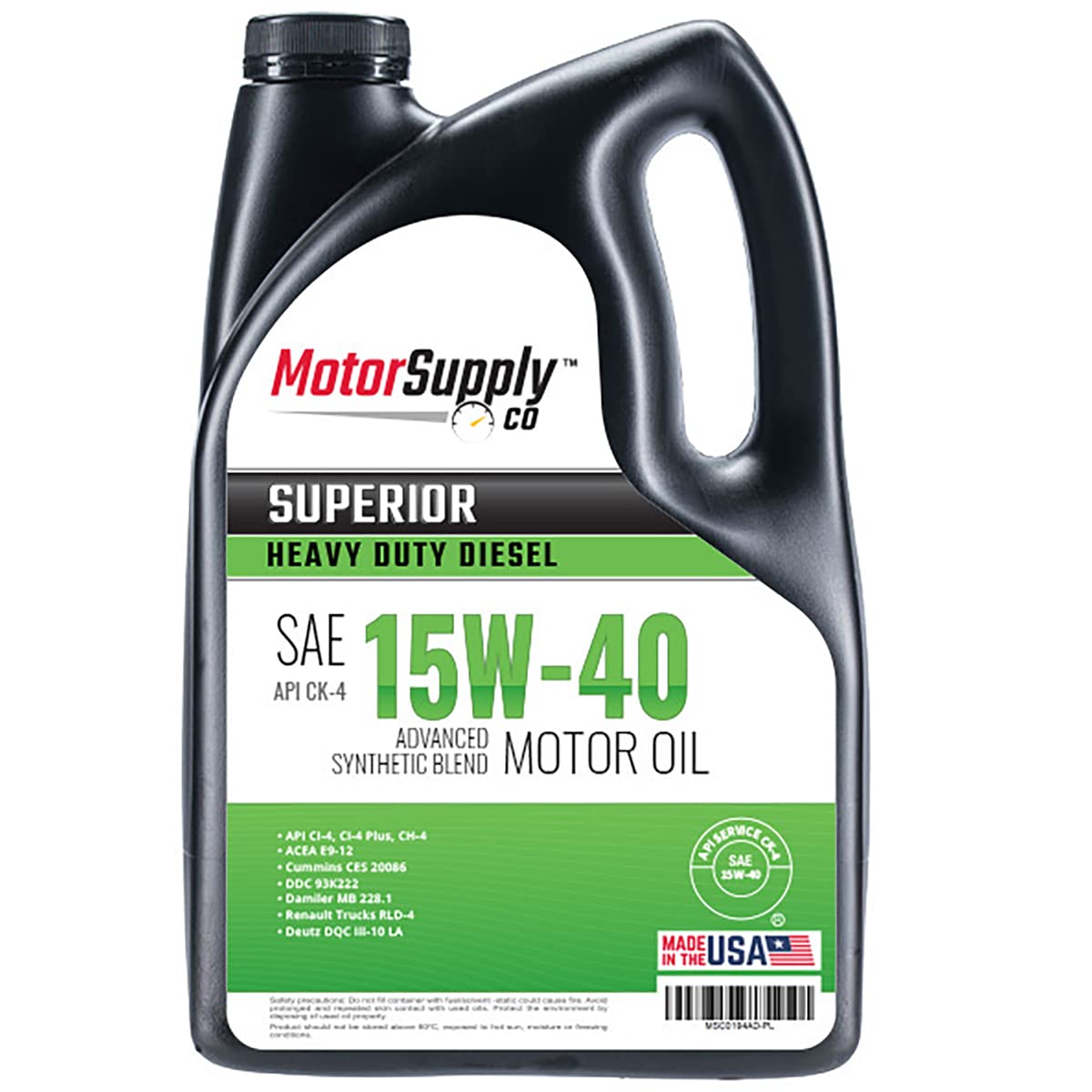 Motor Supply 194Ad Hd Engine Oil Ck4 Diesel 15W-40 Synthetic - 1 Gallon