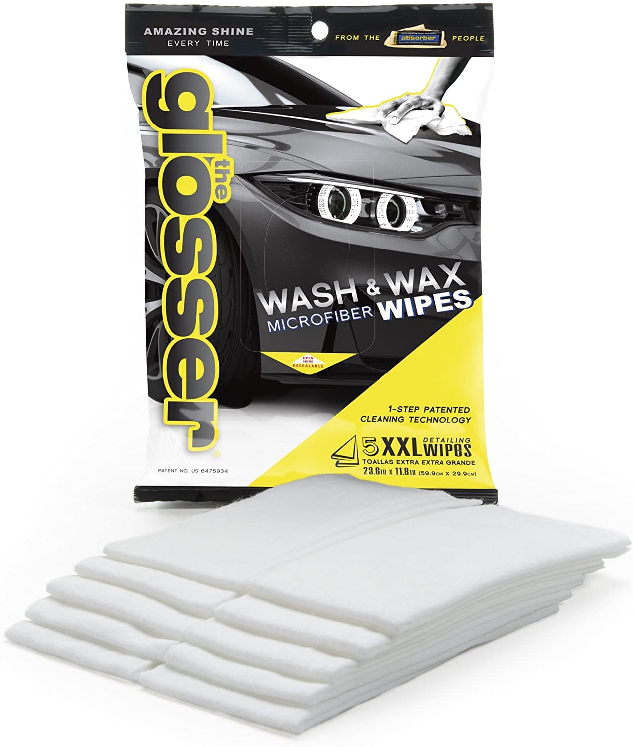 Clean Tools The Glosser 1-Step Patent Cleaning Technology For Car: Wash & Wax Microfiber Wipes | 22-Inch X 13.75-Inch | Discontinued| Replacement Pn: 99002