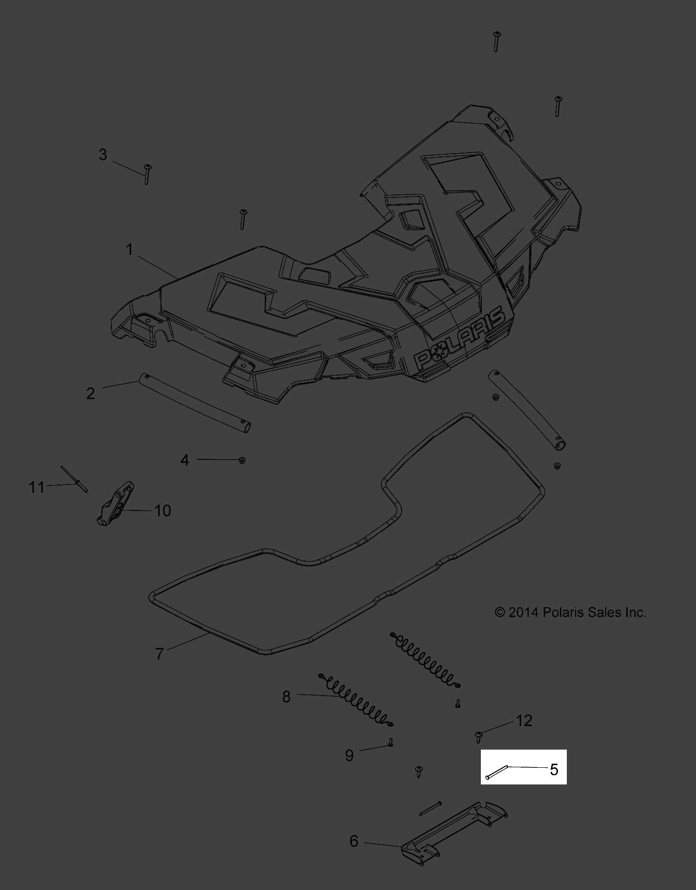 Polaris 2012-2020 Sportsman 570 Pin Pivot Rack 4013425 New Oem