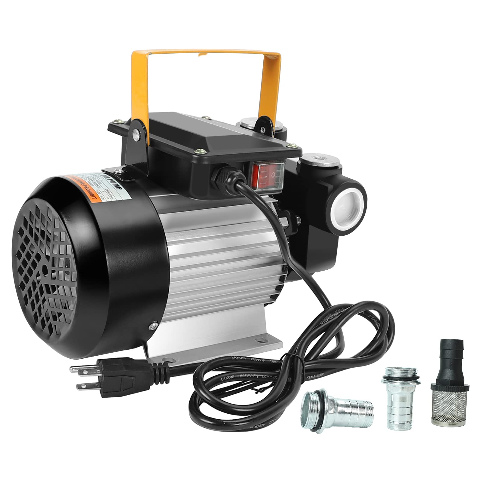 110V Ac 550W Self Priming Electric Transfer Pump, 60L/Min Oil Transfer Pump Fuel Diesel Kerosene Biodiesel Pumps For Vehicles, Construction Sites, Farms