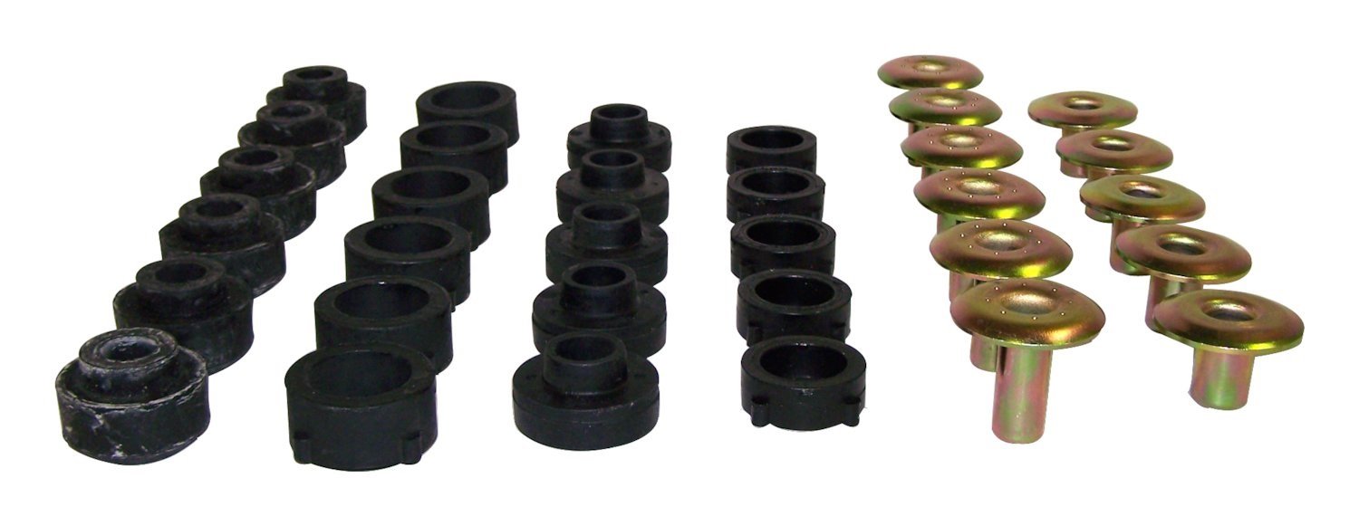 Crown Automotive Body Mount Kit Body, Black, Zinc