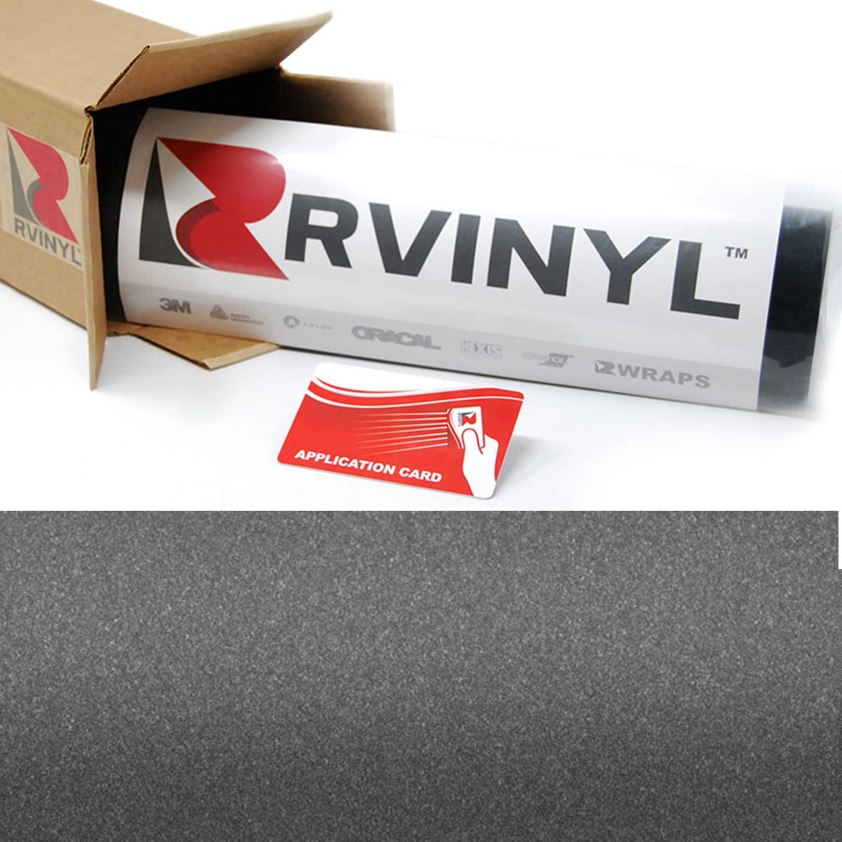 3M 2080 S261 Satin Dark Gray 5Ft X 20Ft W/Application Card Vinyl Vehicle Car Wrap Film Sheet Roll