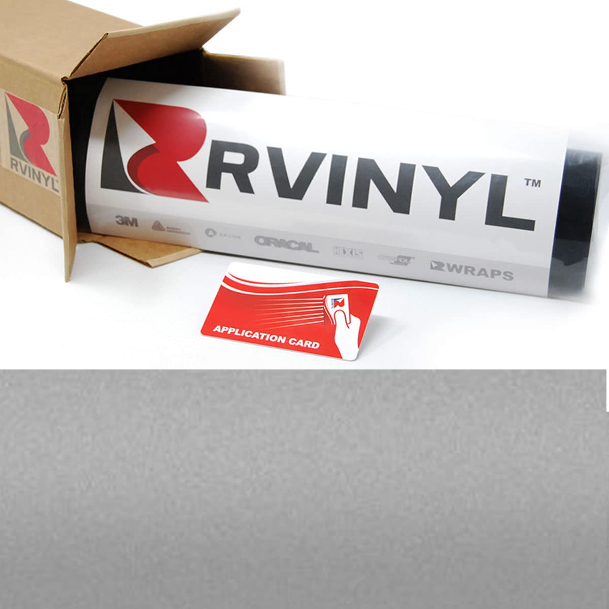 3M 2080 M21 Matte Silver 5Ft X 22Ft W/Application Card Vinyl Vehicle Car Wrap Film Sheet Roll
