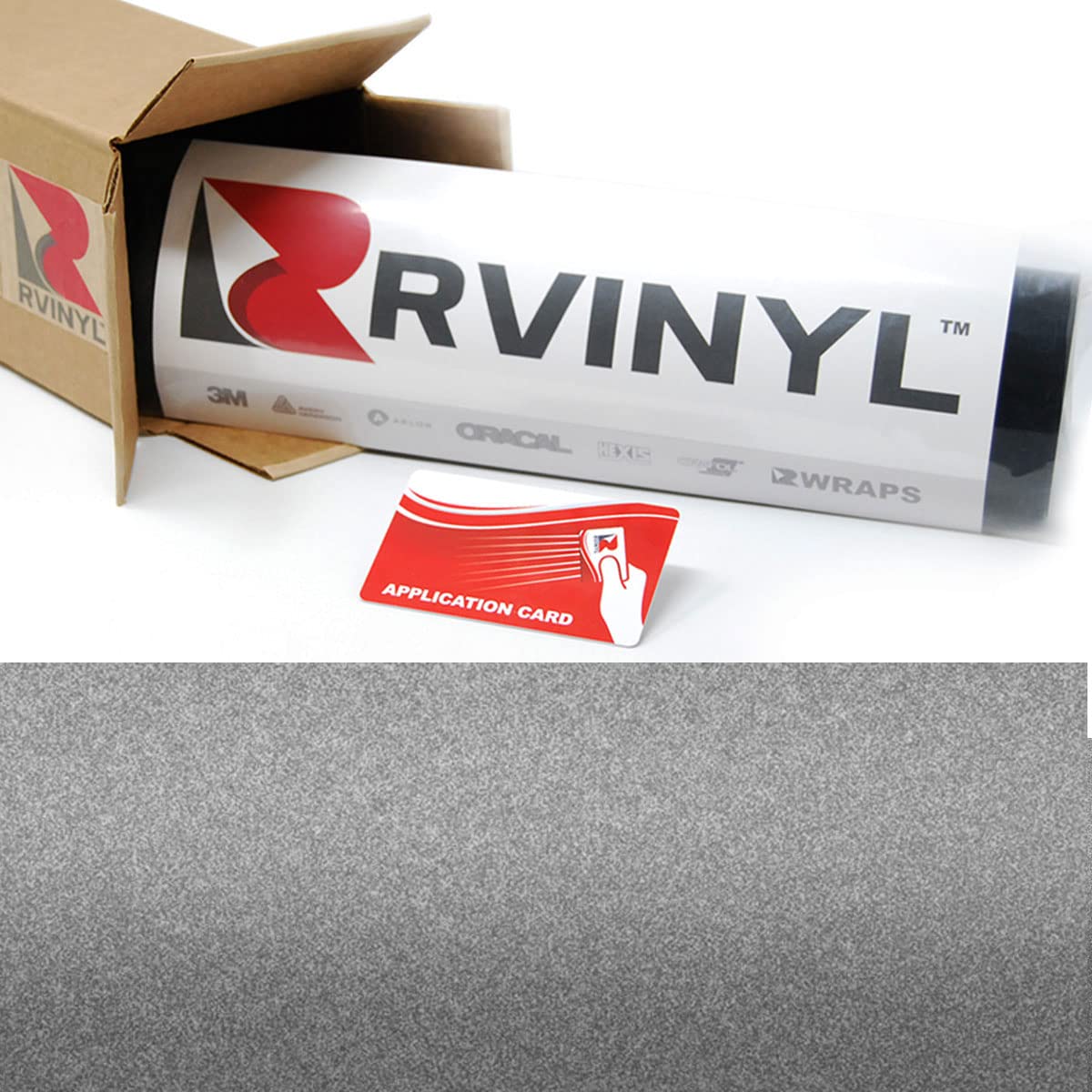 3M 2080 M261 Matte Dark Gray 5Ft X 7Ft W/Application Card Vinyl Vehicle Car Wrap Film Sheet Roll