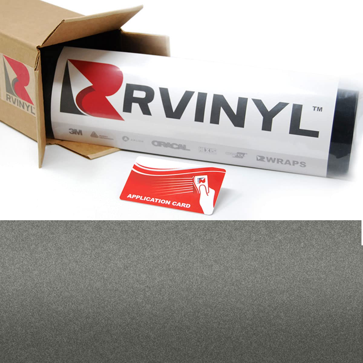 3M 2080 M211 Matte Charcoal Metallic 5Ft X 6Ft W/Application Card Vinyl Vehicle Car Wrap Film Sheet Roll